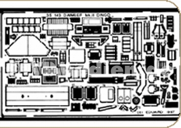 Eduard 35143, Daimler Dingo Mk.II fitting for TAMIYA, 1/35