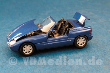 BMW Z1 mit Senktür, blau metallic, M 1:43 Schabak 1160