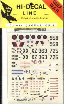 Hi-Decal Line 72-004, Jaguar Gr. 1 1:72
