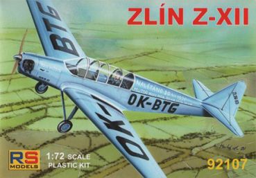 Zlin Z-XII, RS Models, 1:72, (92107)