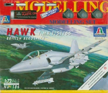 Hawk T.MK 1/51/66 British Aerospace - Italeri 186, M 1:72 inkl. Farben, Pinsel, Kleber