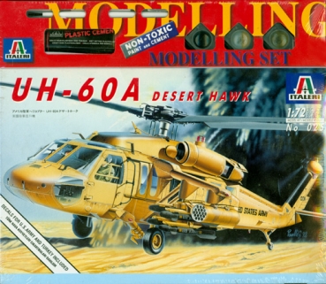 UH-60A Desert Hawk - Italeri 025, M 1:72 inkl. Farben, Pinsel, Kleber
