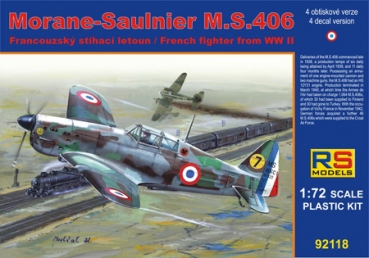 Morane-Saulnier M.S.406 French Fighter WWII RS Models, 1:72, (92118)
