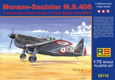 Morane-Saulnier M.S.406 French Fighter WWII RS Models, 1:72, (92119)